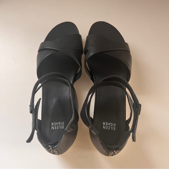 Eileen Fisher Skip Washed Leather Sneaker Sandal - Picture 3 of 7